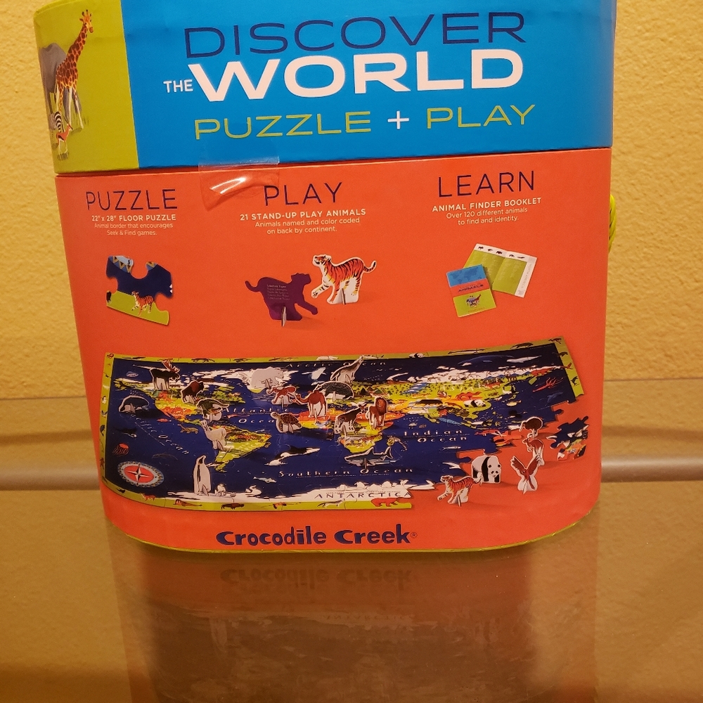 New Crocodile Creek World Floor Puzzle & Figures